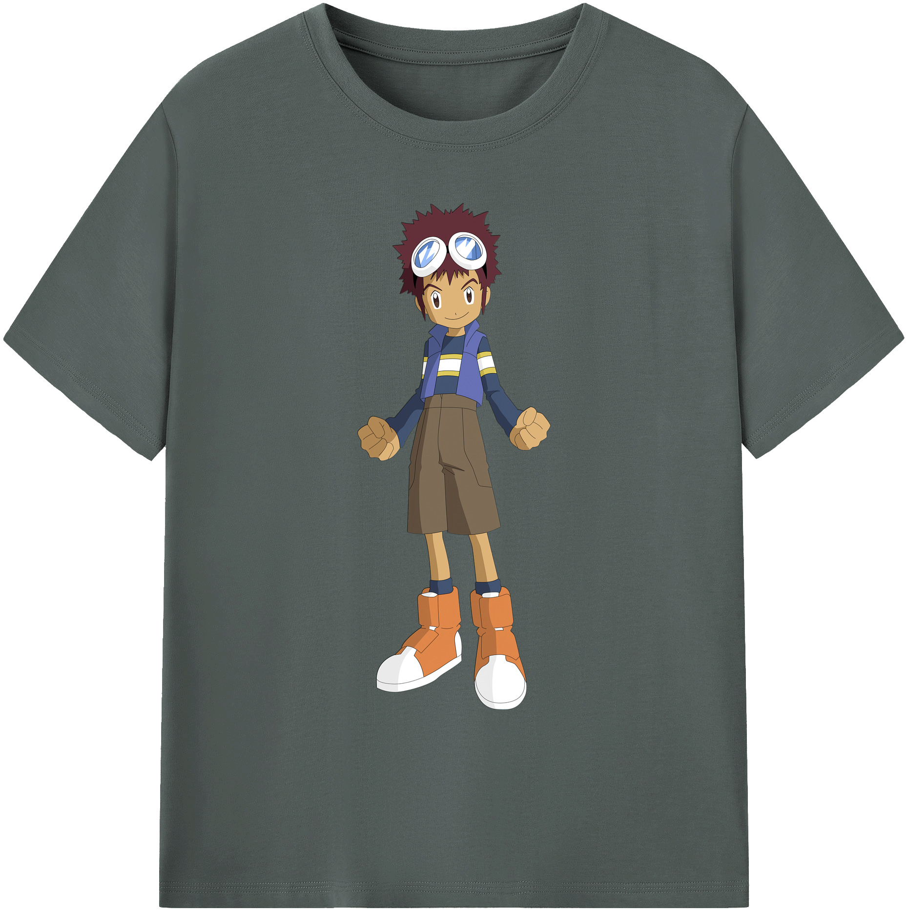 （画像用） Digimon デジタルモンスター/デジモン 綿100％ メンズ半袖Tシャツ｜肌触りやわらか＆通気性